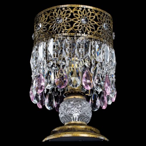 Настольная лампа Восток с пластинками под бронзу Розовая в Кирове Гусь Хрустальный