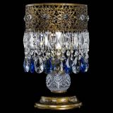 Настольная лампа Восток с пластинками под бронзу Синяя в Кирове