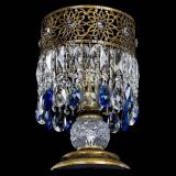 Настольная лампа Восток с пластинками под бронзу Синяя в Кирове