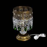 Настольная лампа Восток с пластинками под бронзу Зеленая в Кирове