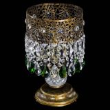 Настольная лампа Восток с пластинками под бронзу Зеленая в Кирове