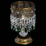 Настольная лампа Восток с пластинками под бронзу Зеленая в Кирове