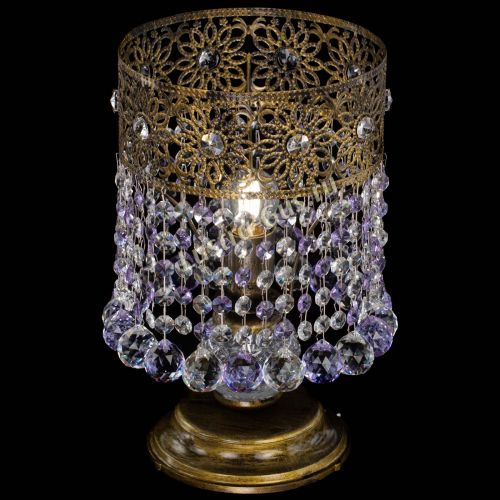 Настольная лампа Восток с шарами под бронзу Фиолетовая в Кирове Гусь Хрустальный