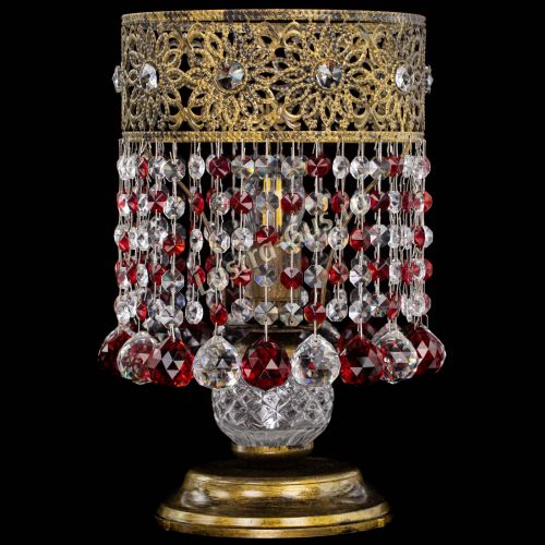 Настольная лампа Восток с шарами под бронзу Красная в Кирове Гусь Хрустальный