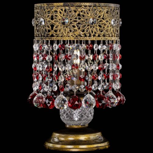 Настольная лампа Восток с шарами под бронзу Красная в Кирове Гусь Хрустальный