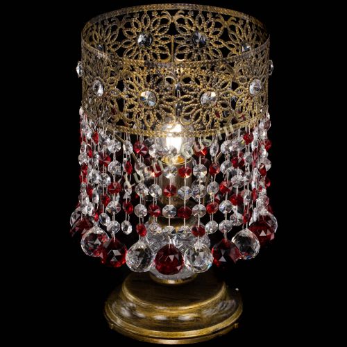 Настольная лампа Восток с шарами под бронзу Красная в Кирове Гусь Хрустальный