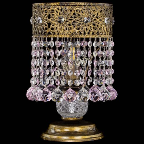 Настольная лампа Восток с шарами под бронзу Розовая в Кирове Гусь Хрустальный