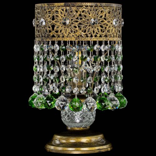 Настольная лампа Восток с шарами под бронзу Зеленая в Кирове Гусь Хрустальный