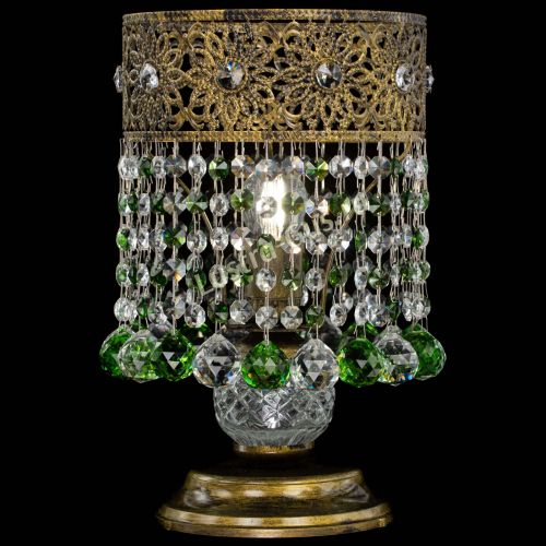 Настольная лампа Восток с шарами под бронзу Зеленая в Кирове Гусь Хрустальный