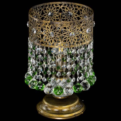 Настольная лампа Восток с шарами под бронзу Зеленая в Кирове Гусь Хрустальный