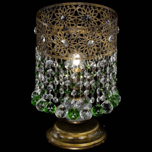Настольная лампа Восток с шарами под бронзу Зеленая в Кирове Гусь Хрустальный