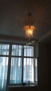 Люстра Хрустальные брызги с подвесом журавлик черный в Кирове отзыв и фото покупателя