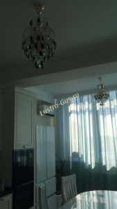 Люстра Хрустальные брызги с подвесом журавлик черный в Кирове отзыв и фото покупателя