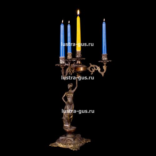 Подсвечник Изабелла богиня 4 свечи в Кирове Гусь Хрустальный