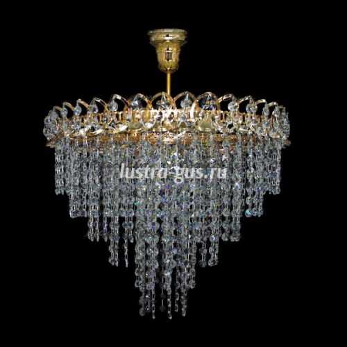 Люстра Капель Лепесток обтикон подвесная (собрана под конус) в Кирове Гусь Хрустальный