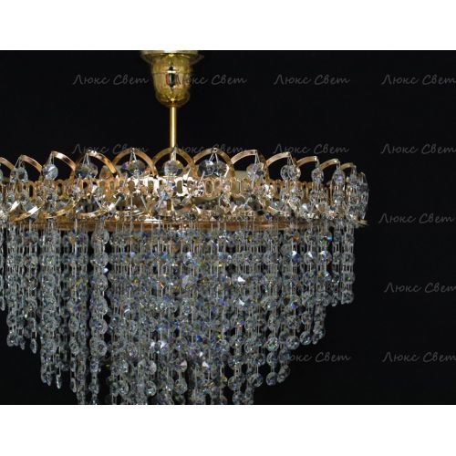 Люстра Капель Лепесток обтикон подвесная (собрана под конус) в Кирове Гусь Хрустальный