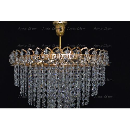 Люстра Капель Лепесток обтикон подвесная (собрана под конус) в Кирове Гусь Хрустальный