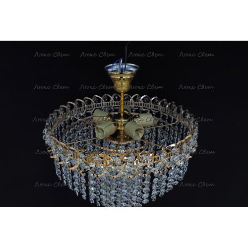 Люстра Капель Лепесток обтикон подвесная (собрана под конус) в Кирове Гусь Хрустальный