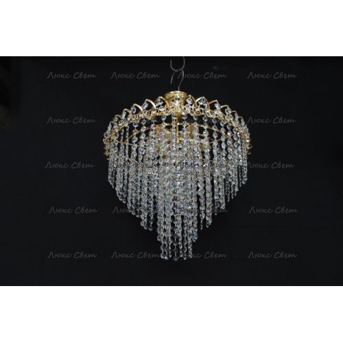 Люстра Капель Лепесток обтикон подвесная (собрана под конус) в Кирове Гусь Хрустальный