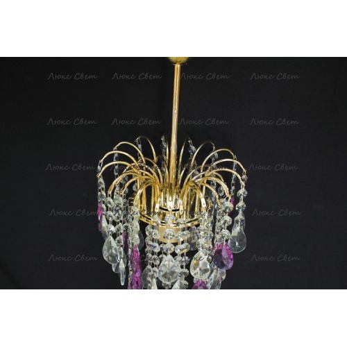 Люстра Зима журавлик фиолетовая в Кирове Гусь Хрустальный