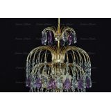 Люстра Хрустальные брызги с подвесом журавлик фиолетовый в Кирове