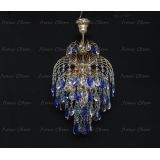 Люстра Хрустальные брызги с подвесом журавлик синий в Кирове