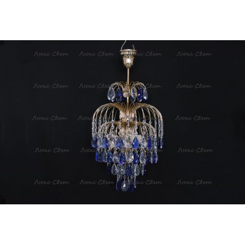 Люстра Хрустальные брызги с подвесом журавлик синий в Кирове Гусь Хрустальный