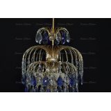Люстра Хрустальные брызги с подвесом журавлик синий в Кирове
