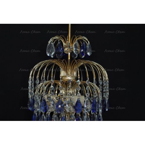 Люстра Хрустальные брызги с подвесом журавлик синий в Кирове Гусь Хрустальный
