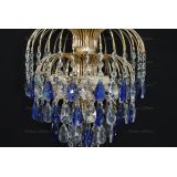 Люстра Хрустальные брызги с подвесом журавлик синий в Кирове