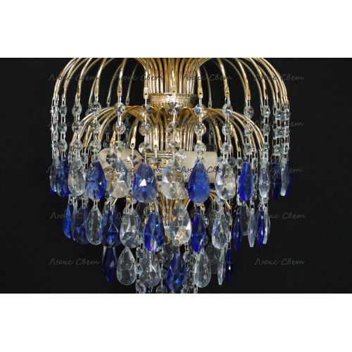Люстра Хрустальные брызги с подвесом журавлик синий в Кирове Гусь Хрустальный