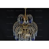 Люстра Хрустальные брызги с подвесом журавлик синий в Кирове