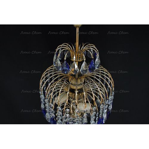 Люстра Хрустальные брызги с подвесом журавлик синий в Кирове Гусь Хрустальный