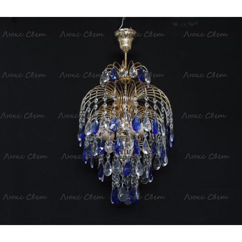 Люстра Хрустальные брызги с подвесом журавлик синий в Кирове Гусь Хрустальный