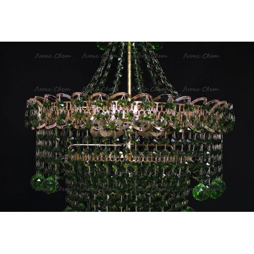 Люстра Натали Софья зеленая в Кирове Гусь Хрустальный