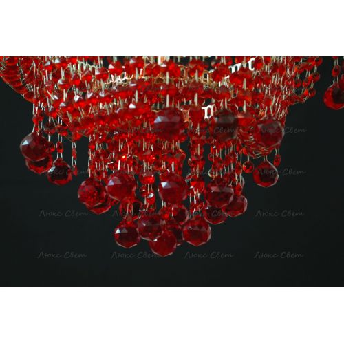 Люстра Натали Софья красная  в Кирове Гусь Хрустальный