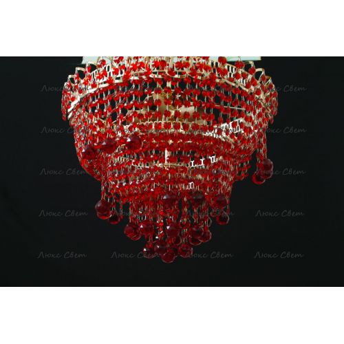 Люстра Натали Софья красная  в Кирове Гусь Хрустальный