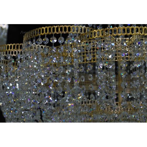 Люстра Лотос с подвесом диаметр 1000 мм высота1500 мм в Кирове Гусь Хрустальный