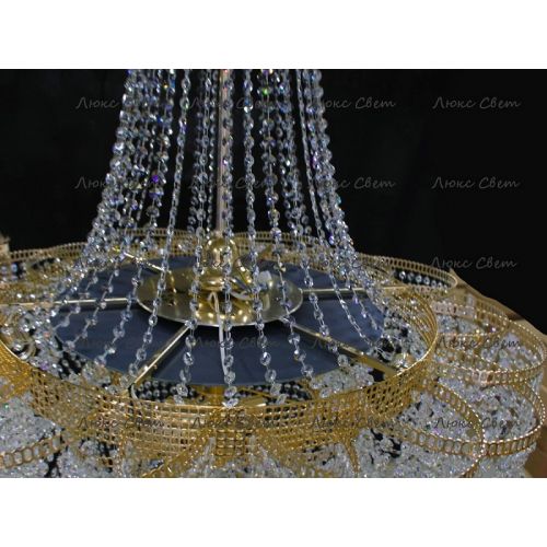 Люстра Лотос с подвесом диаметр 1000 мм высота1500 мм в Кирове Гусь Хрустальный