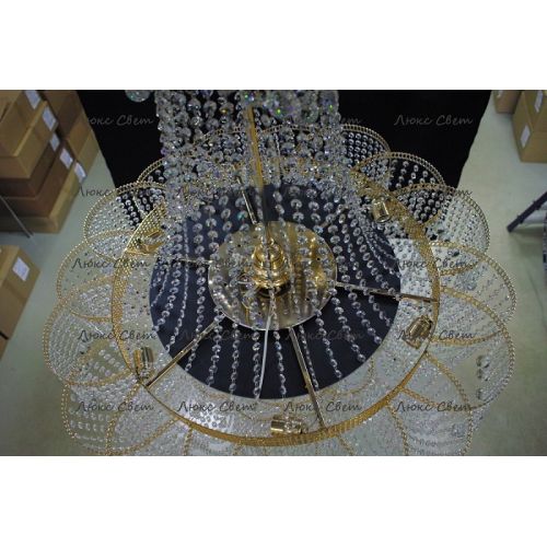 Люстра Лотос с подвесом диаметр 1000 мм высота1500 мм в Кирове Гусь Хрустальный