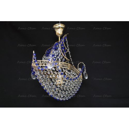 Люстра Корвет 1 ламповый синий в Кирове Гусь Хрустальный