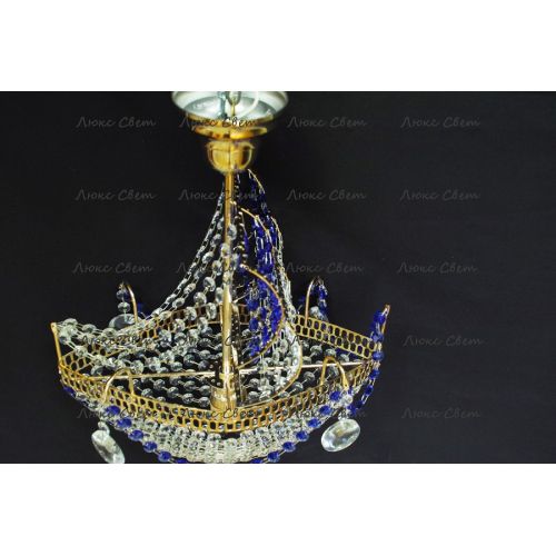 Люстра Корвет 1 ламповый синий в Кирове Гусь Хрустальный