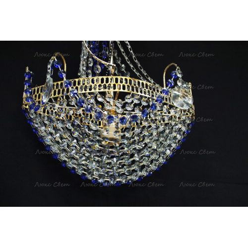 Люстра Корвет 1 ламповый синий в Кирове Гусь Хрустальный