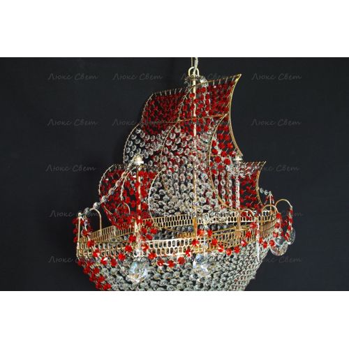 Люстра Корвет красный в Кирове Гусь Хрустальный