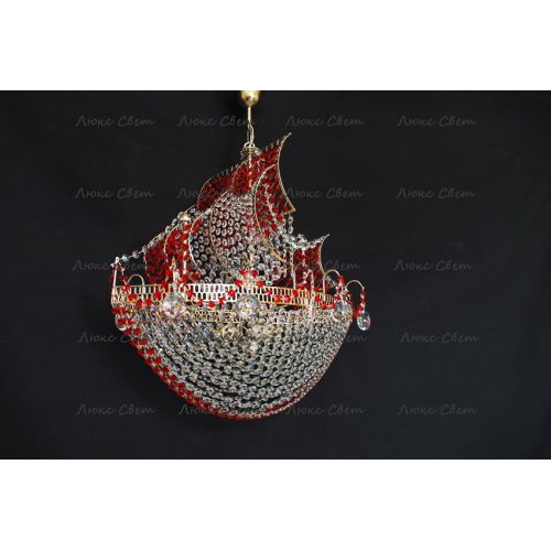 Люстра Корвет красный в Кирове Гусь Хрустальный