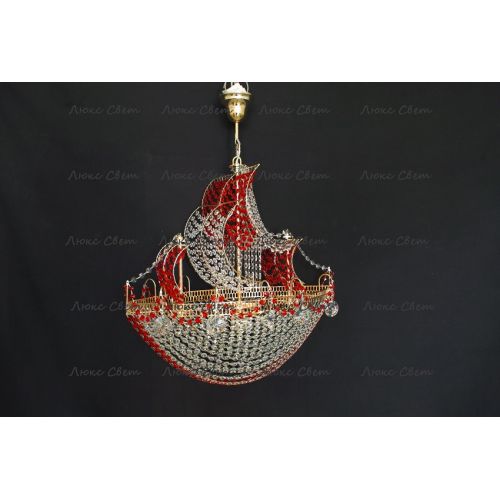 Люстра Корвет красный в Кирове Гусь Хрустальный