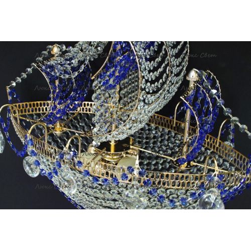 Люстра Корвет синий в Кирове Гусь Хрустальный