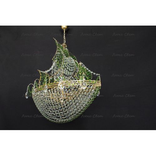 Люстра Корвет зеленый в Кирове Гусь Хрустальный