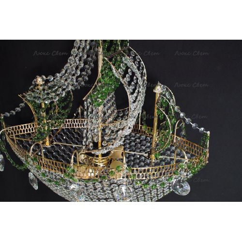 Люстра Корвет зеленый в Кирове Гусь Хрустальный