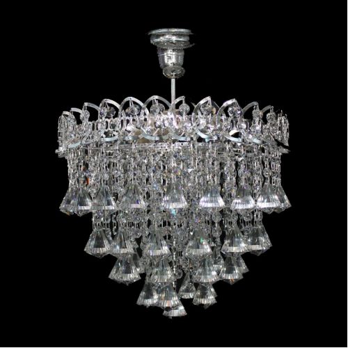 Люстра Капель лепесток с подвесом  конус 40 мм в Кирове Гусь Хрустальный